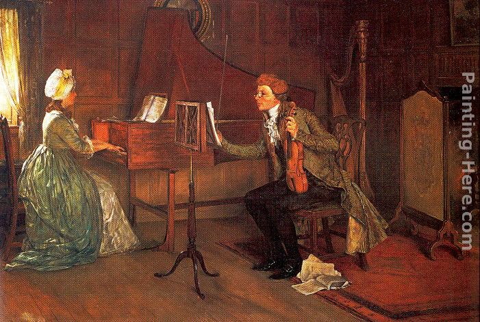 A Difficult Duet painting - Francis Davis Millet A Difficult Duet art painting A Difficult Duet painting - Francis Davis Millet A Difficult Duet art painting
